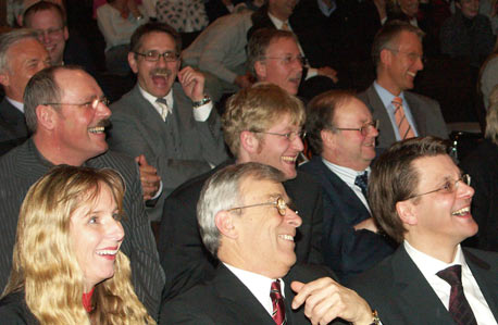 der Redner auf einem Firmenevent